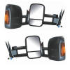extending mirrors with turn signal on housing
