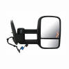 power heated mirror with turn signal blinker in the glass