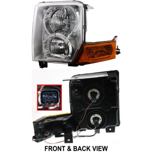 Jeep Commander Headlight Embly At Monster Auto Parts Jeep Commander Headlight Embly Replacement Front Head Lamp Lens Cover Housing Emblies