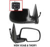 power heated side view door mirror