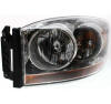 dodge pickup truck headlight assembly chrome background