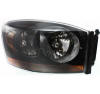 dodge pickup black headlight assembly