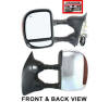 ford f250 f350 extendable towing mirror assembly with chrome back cover