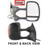 ford turck extendable sliding mirror with paintable back